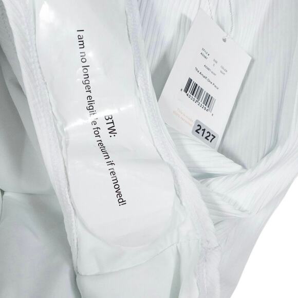 Flawed Andie Swim Women's Small White The Amalfi Ribbed Swimsuit Padded 2127 - Picture 4 of 12